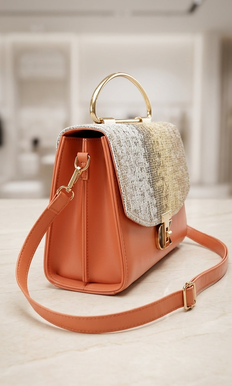 Orange Luxury Handbag for Women