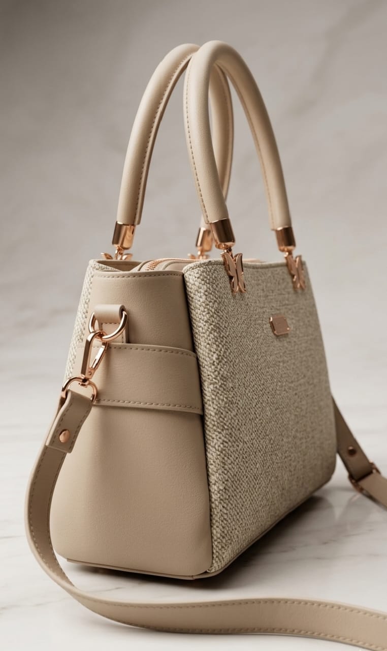 Beige Luxury Handbag for Women